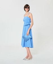 VZHGD70430 TARA JARMON(タラ ジャーモン) リボンポプリンスカート スカイブルー