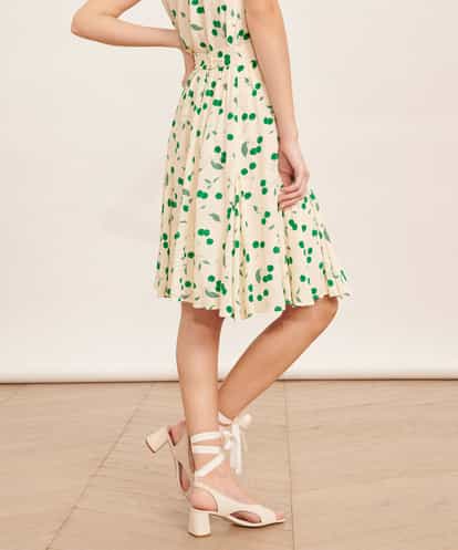 VZHGR17280 TARA JARMON Green cherry skirt