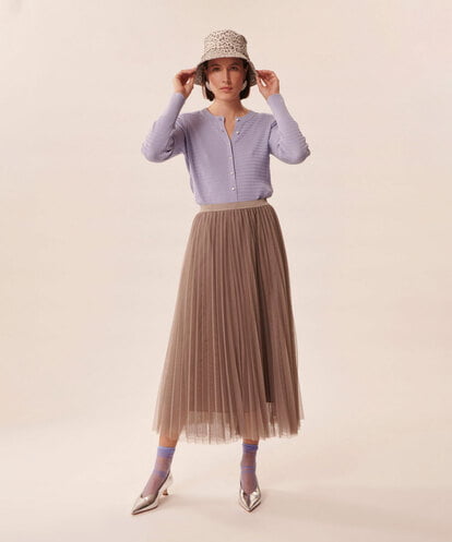 VZHGU01400  Pleated tulle skirt