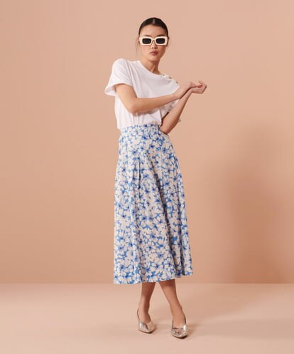 VZHGU25330 TARA JARMON Water flowers skirt