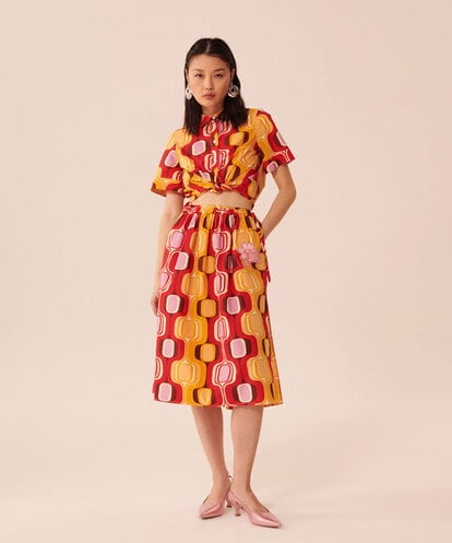 VZHGU50360 TARA JARMON レトロプリントスカート
