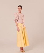 VZHGX03360 TARA JARMON(タラ ジャーモン) ポプリンスカート ライトイエロー