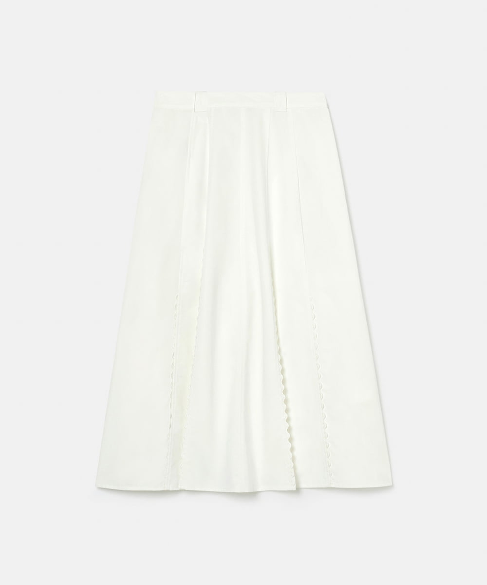 VZHGX30420 TARA JARMON(タラ ジャーモン) コットンキャンバススカート ホワイト