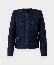 VZJAD02610 TARA JARMON(タラ ジャーモン) ツイードジャケット ネイビー