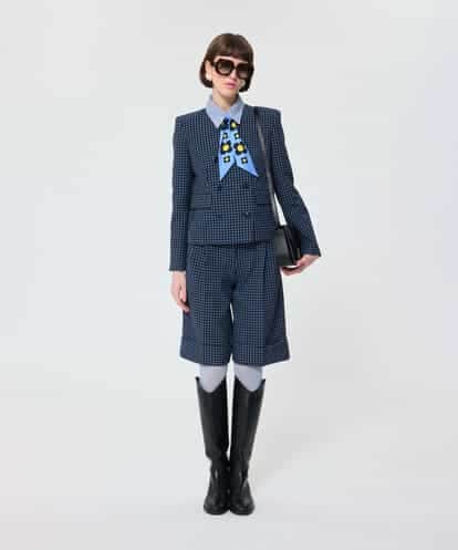 VZJAD05600 TARA JARMON スモールブルーチェックジャケット