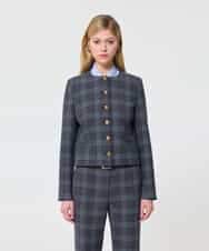 VZJAD10610 TARA JARMON(タラ ジャーモン) プリンスオブウェールズチェックジャケット グレー
