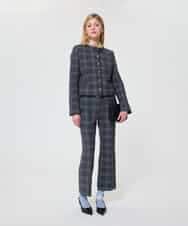 VZJAD10610 TARA JARMON(タラ ジャーモン) プリンスオブウェールズチェックジャケット グレー