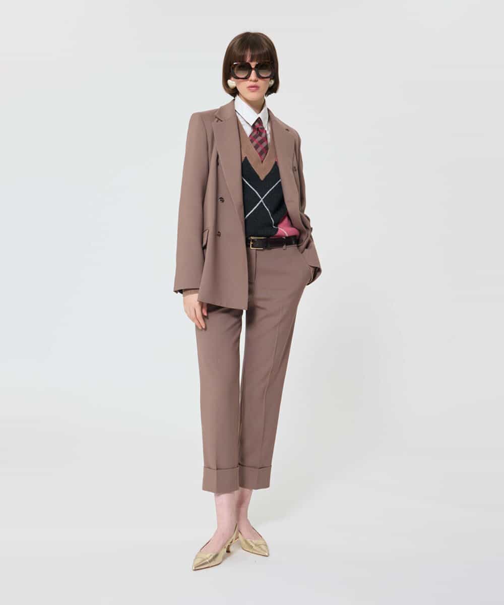 VZJAD14670 TARA JARMON(タラ ジャーモン) グレインドプードルジャケット ベージュ