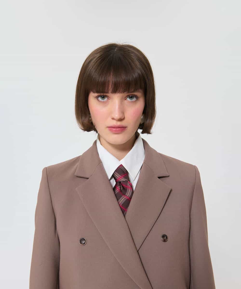 VZJAD14670 TARA JARMON(タラ ジャーモン) グレインドプードルジャケット ベージュ