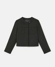 VZJAD16670 TARA JARMON(タラ ジャーモン) コンパクトギャバジンジャケット ブラック