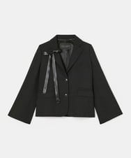 VZJAD17630 TARA JARMON(タラ ジャーモン) グレインドプードルジャケット ブラック