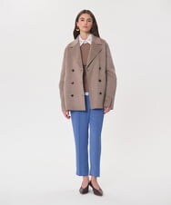 VZJAG03840 TARA JARMON(タラ ジャーモン) ダブルフェイスウールジャケット ヘーゼルナッツ