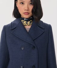 VZJAG06800 TARA JARMON(タラ ジャーモン) ウールメルトンダブルブレストジャケット ブルーデニム