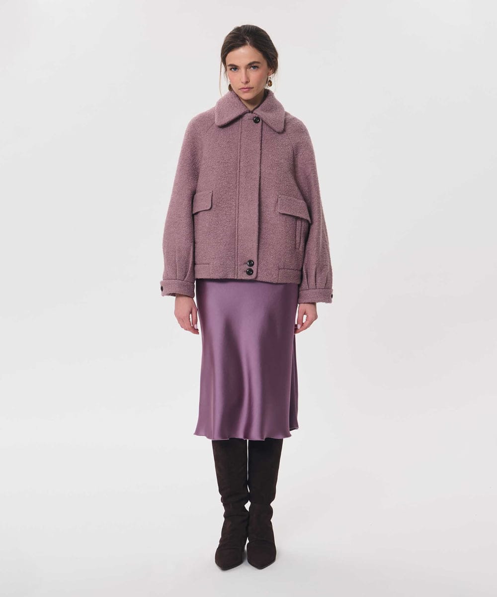 VZJAG07750 TARA JARMON(タラ ジャーモン) ブークレブルゾン ラベンダー