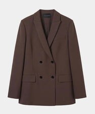 VZJAG10690 TARA JARMON(タラ ジャーモン) ウールブレンドダブルブレストジャケット トンカ