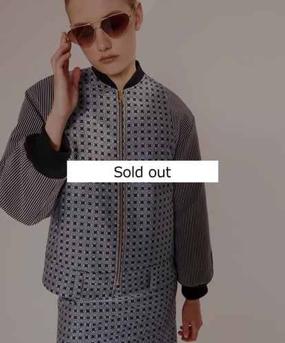 VZJAX04670 TARA JARMON Geometric jacquard jacket