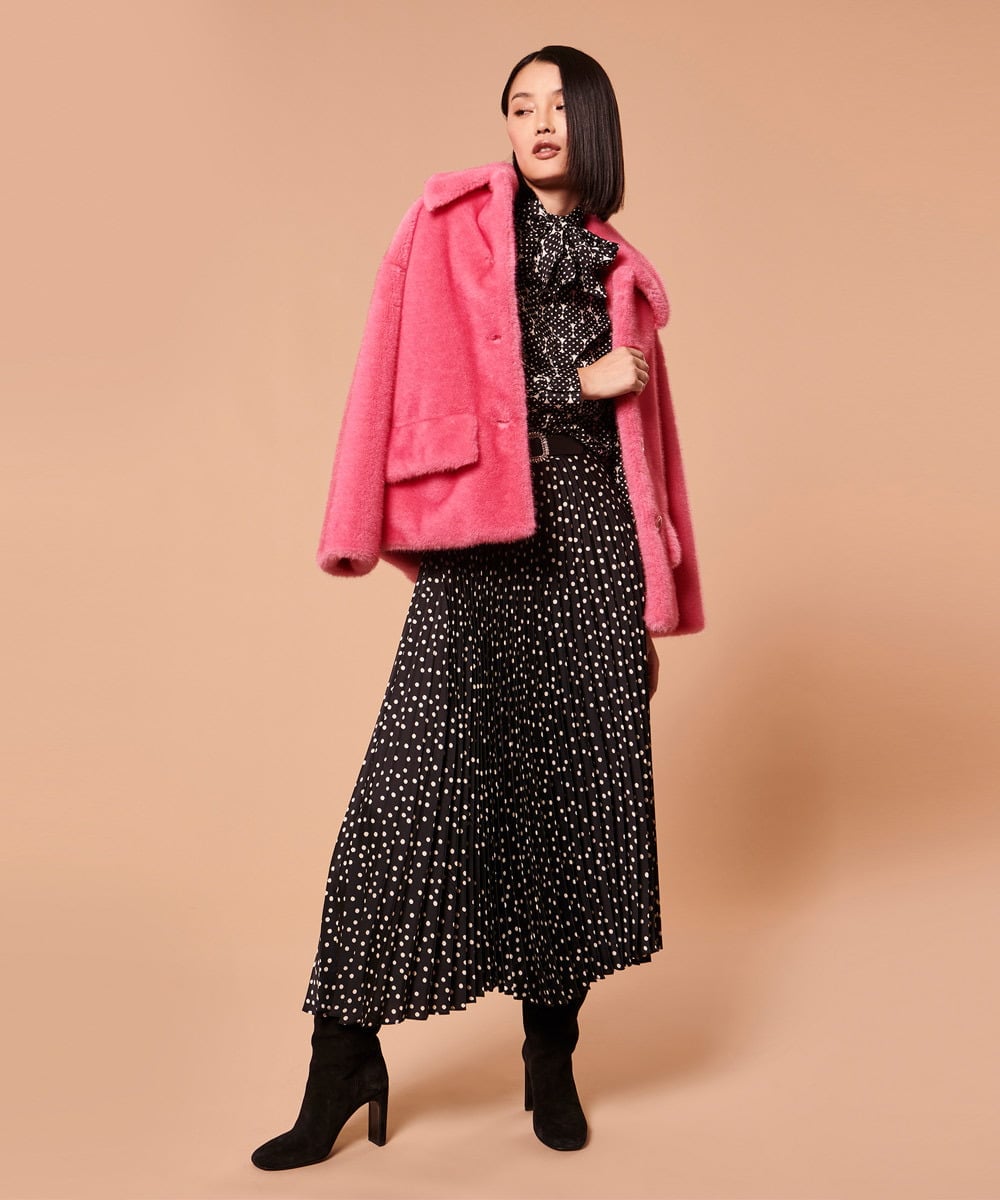 VZJAX06730 TARA JARMON(タラ ジャーモン) エコファージャケット ピンク