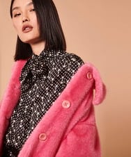 VZJAX06730 TARA JARMON(タラ ジャーモン) エコファージャケット ピンク