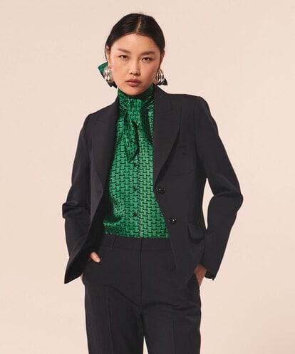 VZJAX20560 TARA JARMON Cool wool jacket