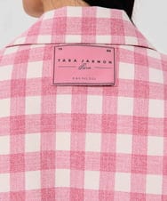 VZJGA19700 TARA JARMON(タラ ジャーモン) ギンガムチェックブルゾン キャンディピンク