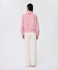 VZJGA19700 TARA JARMON(タラ ジャーモン) ギンガムチェックブルゾン キャンディピンク