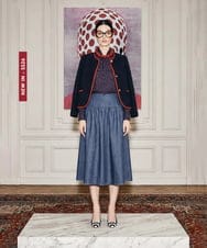 VZJGD01630 TARA JARMON(タラ ジャーモン) ツイードジャケット ミッドナイトブルー