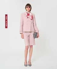 VZJGD02890 TARA JARMON(タラ ジャーモン) テクスチャードウールジャケット ブラッシュピンク