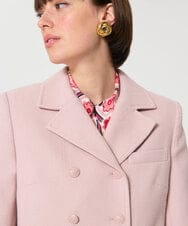 VZJGD02890 TARA JARMON(タラ ジャーモン) テクスチャードウールジャケット ブラッシュピンク