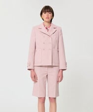 VZJGD02890 TARA JARMON(タラ ジャーモン) テクスチャードウールジャケット ブラッシュピンク