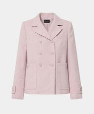 VZJGD02890 TARA JARMON(タラ ジャーモン) テクスチャードウールジャケット ブラッシュピンク