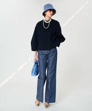 VZJGD05810 TARA JARMON(タラ ジャーモン) ダブルフェイスウールジャケット ミッドナイトブルー