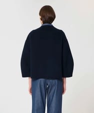 VZJGD05810 TARA JARMON(タラ ジャーモン) バレルスリーブダブルフェイスウールジャケット ミッドナイトブルー