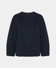 VZJGD05810 TARA JARMON(タラ ジャーモン) ダブルフェイスウールジャケット ミッドナイトブルー