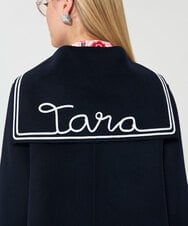 VZJGD06890 TARA JARMON(タラ ジャーモン) ダブルフェイスウールジャケット ミッドナイトブルー