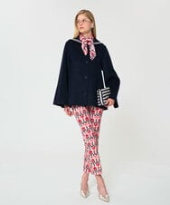 VZJGD06890 TARA JARMON(タラ ジャーモン) ダブルフェイスウールジャケット ミッドナイトブルー