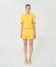 VZJGD08670 TARA JARMON(タラ ジャーモン) ヘビークレープジャケット ミモザイエロー