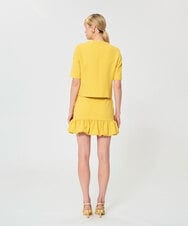 VZJGD08670 TARA JARMON(タラ ジャーモン) ヘビークレープジャケット ミモザイエロー