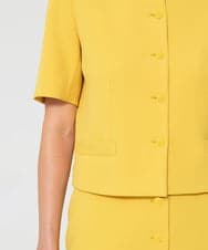 VZJGD08670 TARA JARMON(タラ ジャーモン) ヘビークレープジャケット ミモザイエロー