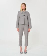 VZJGD09810 TARA JARMON(タラ ジャーモン) ストライプジャケット ネイビーブルー