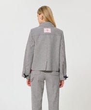 VZJGD09810 TARA JARMON(タラ ジャーモン) ストライプジャケット ネイビーブルー