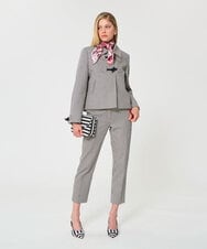 VZJGD09810 TARA JARMON(タラ ジャーモン) ストライプジャケット ネイビーブルー