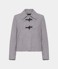 VZJGD09810 TARA JARMON(タラ ジャーモン) ストライプジャケット ネイビーブルー