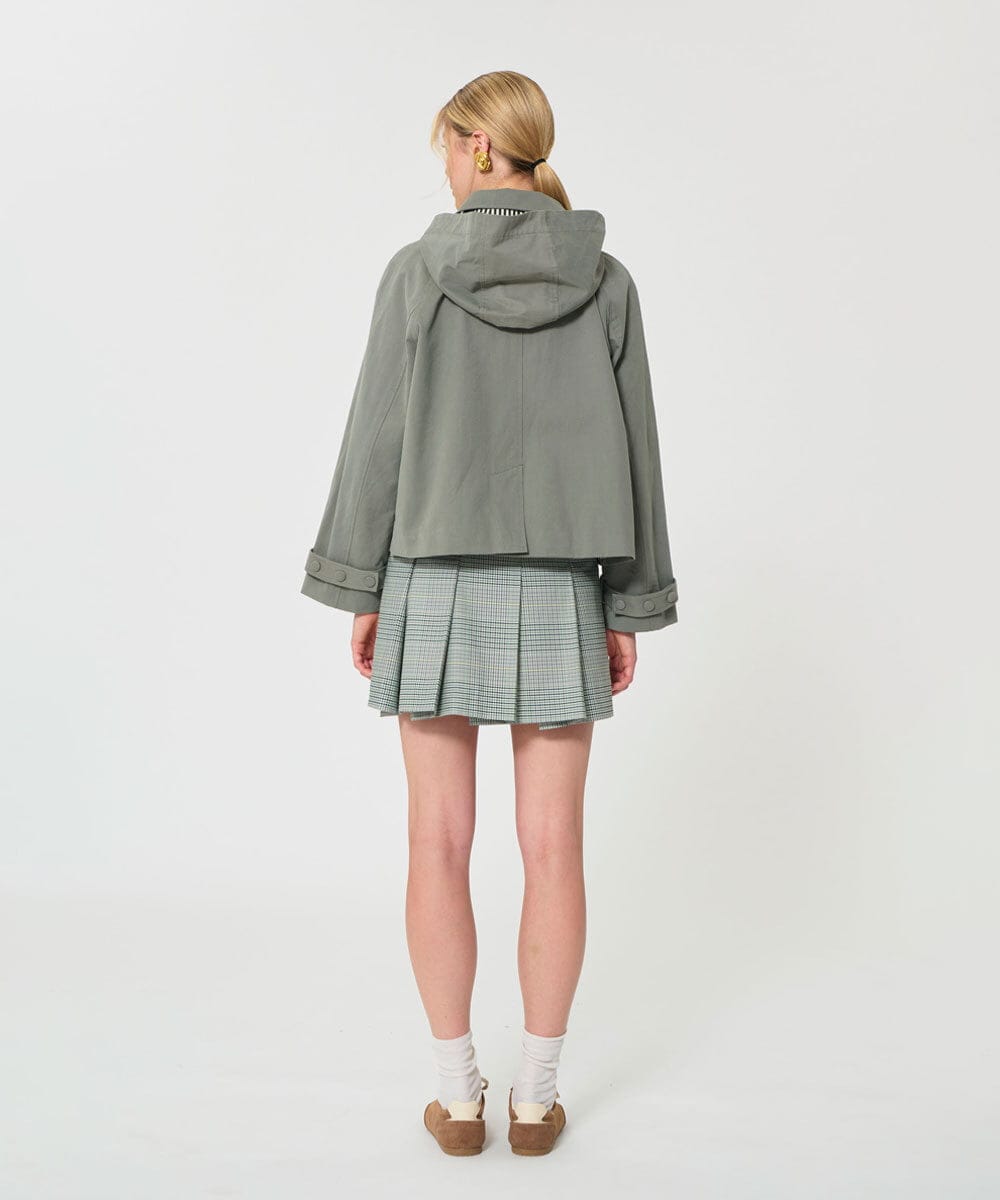 VZJGD10690 TARA JARMON(タラ ジャーモン) スポーティートレンチジャケット オリーブグリーン
