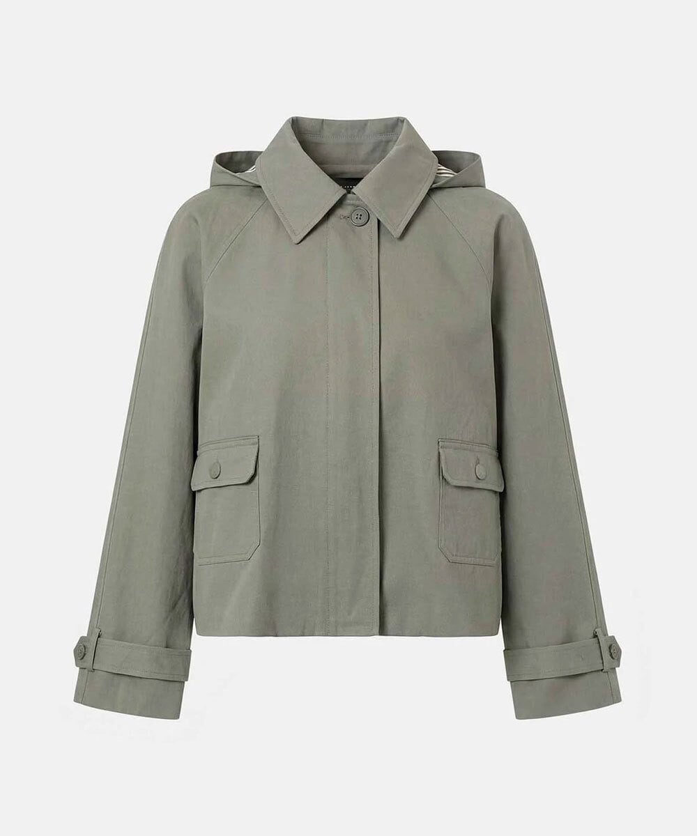 VZJGD10690 TARA JARMON(タラ ジャーモン) スポーティートレンチジャケット オリーブグリーン