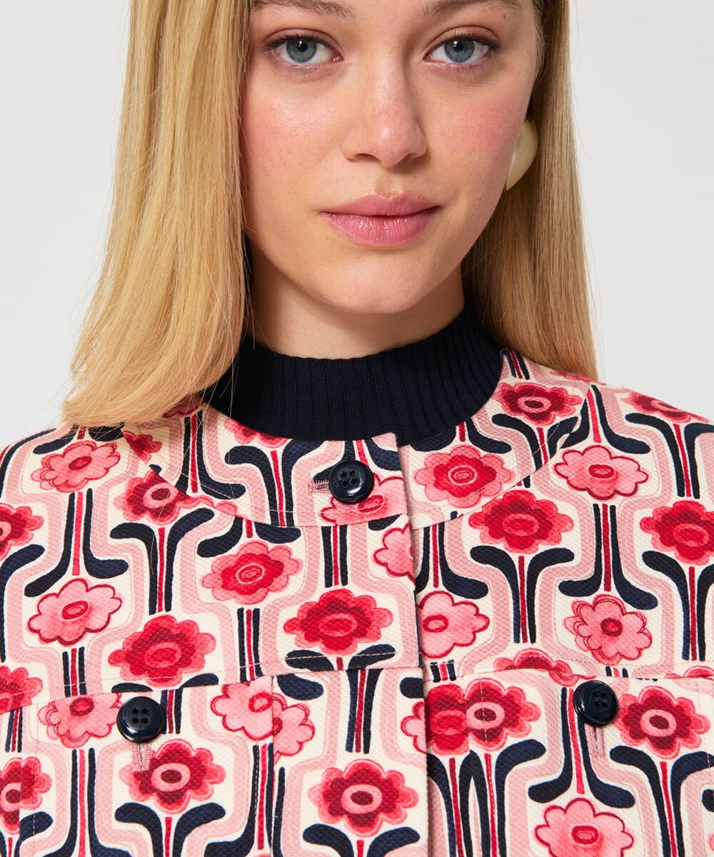 VZJGD12610 TARA JARMON(タラ ジャーモン) レトロブルームコットンピケジャケット ピンク