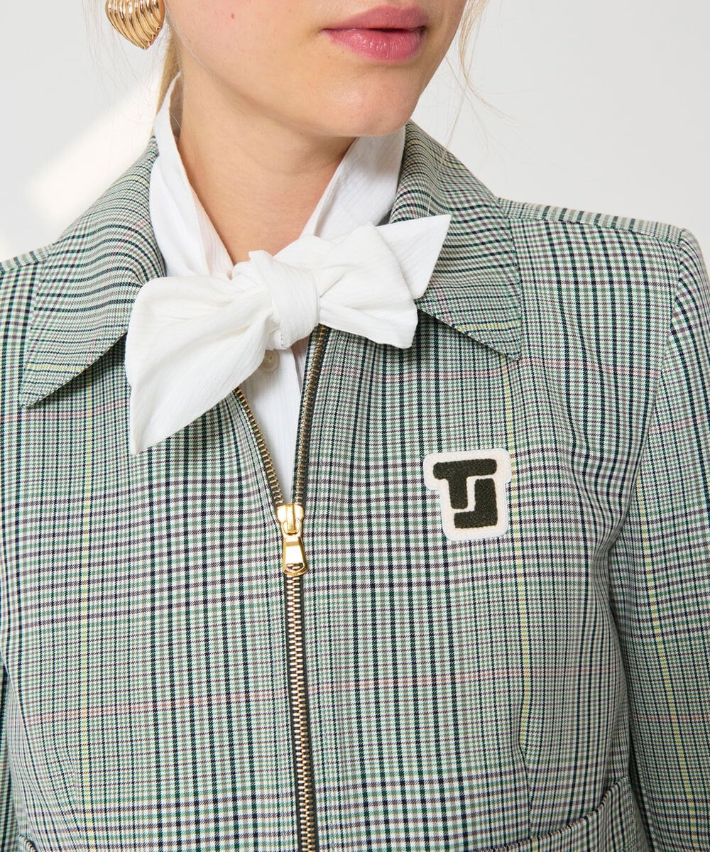 VZJGD15580 TARA JARMON(タラ ジャーモン) プリンスオブウェールズジャケット グリーン