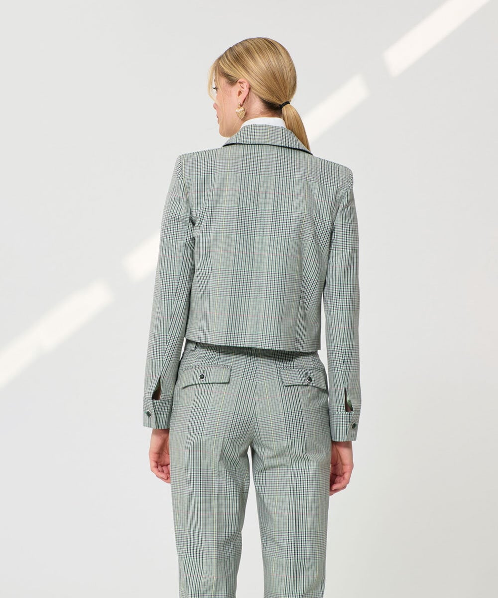 VZJGD15580 TARA JARMON(タラ ジャーモン) プリンスオブウェールズジャケット グリーン