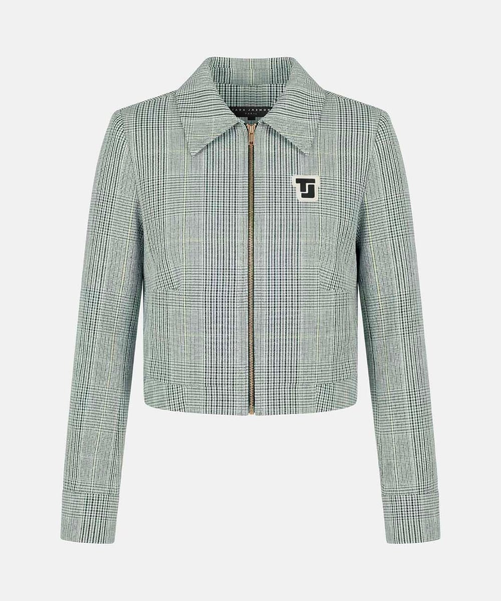 VZJGD15580 TARA JARMON(タラ ジャーモン) プリンスオブウェールズジャケット グリーン