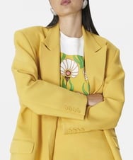VZJGX04620 TARA JARMON(タラ ジャーモン) 【メディア着用】ヴィスコーステーラードカラージャケット イエロー