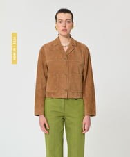 VZJYD07100 TARA JARMON(タラ ジャーモン) スエードジャケット ハニーベージュ